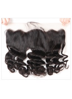130% Density Free Part Human Hair Natural Hairline loose wave Hair 13x4 Ear to Ear Lace Frontal 